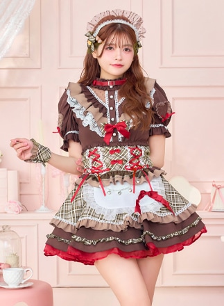 【即日発送】【景井ひな着用】ショコラドールフレンチメイド《バレンタインコスプレ12点セット》【Malymoon/マリームーン】【CS25163】