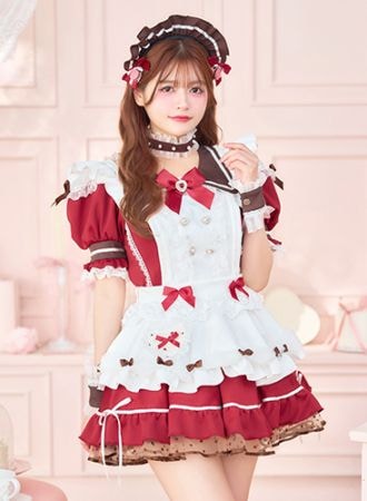 マリームーン ミルクパールストロベリーハートメイド コスプレ 即日発送】【中村里砂着用】ミルクパールストロベリーハートメイド