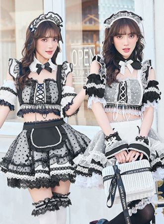 【即日発送】ハートミストシアーチュールメイド《オリジナルコスプレ10点セット》【Malymoon/マリームーン】【CS25209】