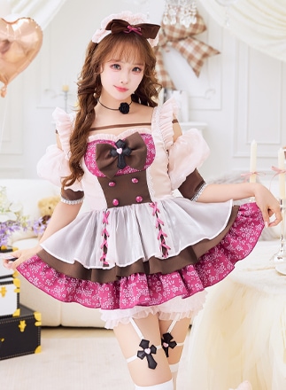 【即日発送】アンティークブルームメイド《オリジナルコスプレ9点セット》【Malymoon/マリームーン】【CS25203】