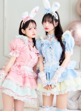 【予約-7月中旬頃より順次発送予定】【佐藤ノア&中村里砂着用】ロイヤルマリーレースバニー《オリジナルコスプレ12点セット》【Malymoon/マリームーン】【CS25193-2】