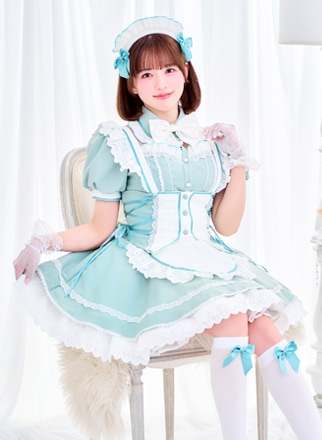 【即日発送】【小野緑着用】アンティークレースブランシュメイド《オリジナルコスプレ8点セット》【Malymoon/マリームーン】【CS25191-2】