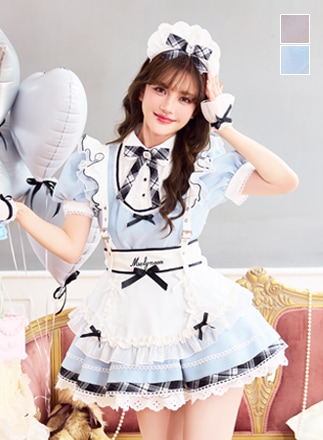 【予約-6月上旬より順次発送予定】ミスティーフロストリボンメイド  《オリジナルコスプレ8点セット》【Malymoon/マリームーン】【CS26042】