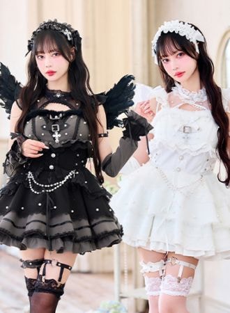 【予約-7月上旬頃より順次発送予定】【中村里砂着用】デュアルフェザーエンジェル  《オリジナルコスプレ10点セット》【Malymoon/マリームーン】【CS26036】