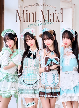 【予約】【中村里砂着用】《mint》フレンチガーリーメイド＆キャット【Malymoon/マリームーン】【CS25132】【CS25165】【CS25224】【CS26041】
