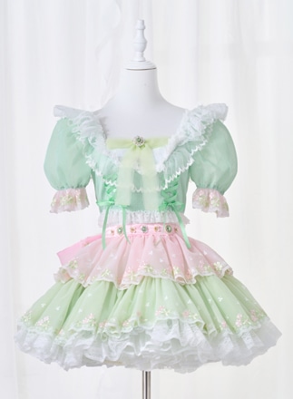 【2～5営業日で発送】【セレモニーコスチューム】フラワーミントドレス【Malymoon/マリームーン】【CC26031】