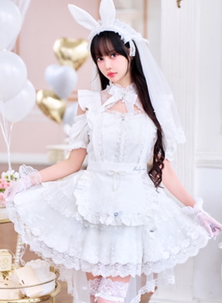 【予約-6月中旬頃より順次発送予定】【中村里砂着用】シャンデリアバニーブライド《オリジナルコスプレ10点セット》【Malymoon/マリームーン】【CS26048】