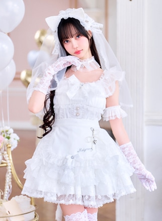 【予約-6月中旬頃より順次発送予定】【中村里砂着用】メルティリボンブライディキャット《オリジナルコスプレ12点セット》【Malymoon/マリームーン】【CS26049】