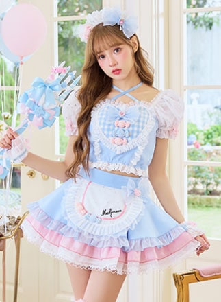 即日発送】レザーサキュバスメイド《オリジナルコスプレ11点セット