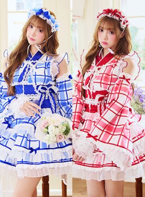 予約】ストロベリーミルクギンガムメイド《オリジナルコスプレ8点