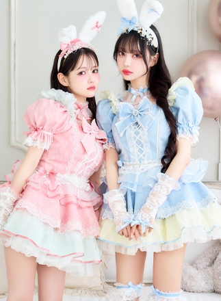 【即日発送】【IHJチケット付き】【佐藤ノア&中村里砂着用】ロイヤルマリーレースバニー《オリジナルコスプレ12点セット》【Malymoon/マリームーン】【CS25193-3】