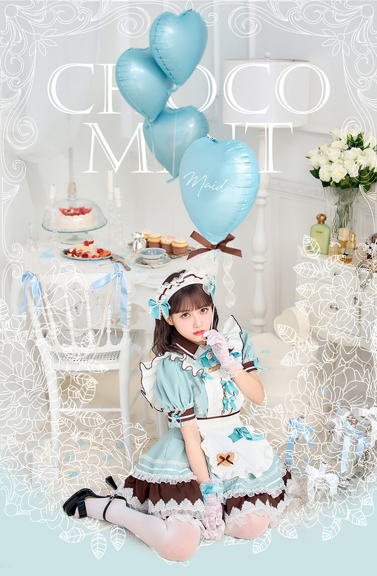 【即日発送】【佐藤ノア着用】ハートインミントリボンメイド《ホワイトデーコスプレ10点セット》【Malymoon/マリームーン】【CS25151-2】