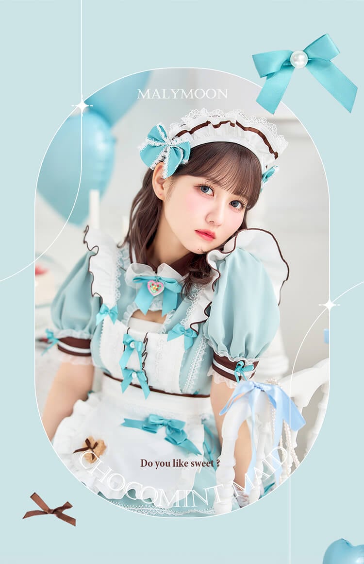 【即日発送】【佐藤ノア着用】ハートインミントリボンメイド《ホワイトデーコスプレ10点セット》【Malymoon/マリームーン】【CS25151-2】