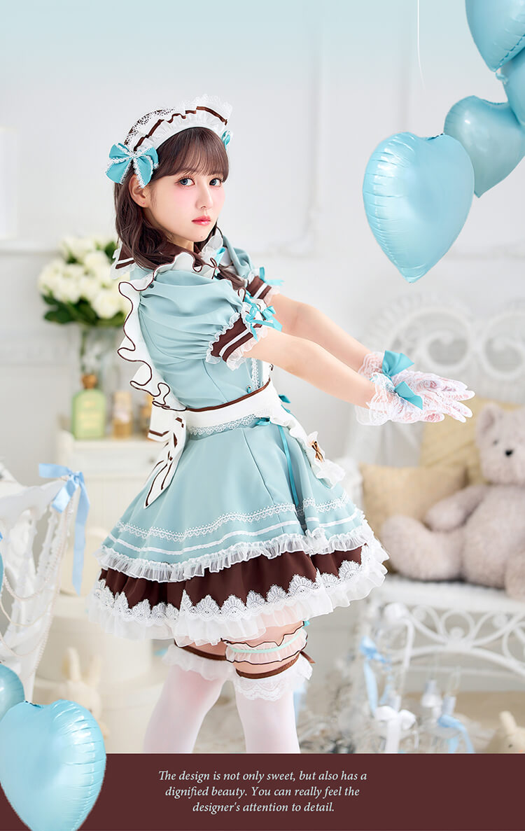 【即日発送】【佐藤ノア着用】ハートインミントリボンメイド《ホワイトデーコスプレ10点セット》【Malymoon/マリームーン】【CS25151-2】