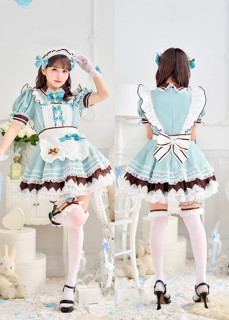 【即日発送】【佐藤ノア着用】ハートインミントリボンメイド《ホワイトデーコスプレ10点セット》【Malymoon/マリームーン】【CS25151-2】