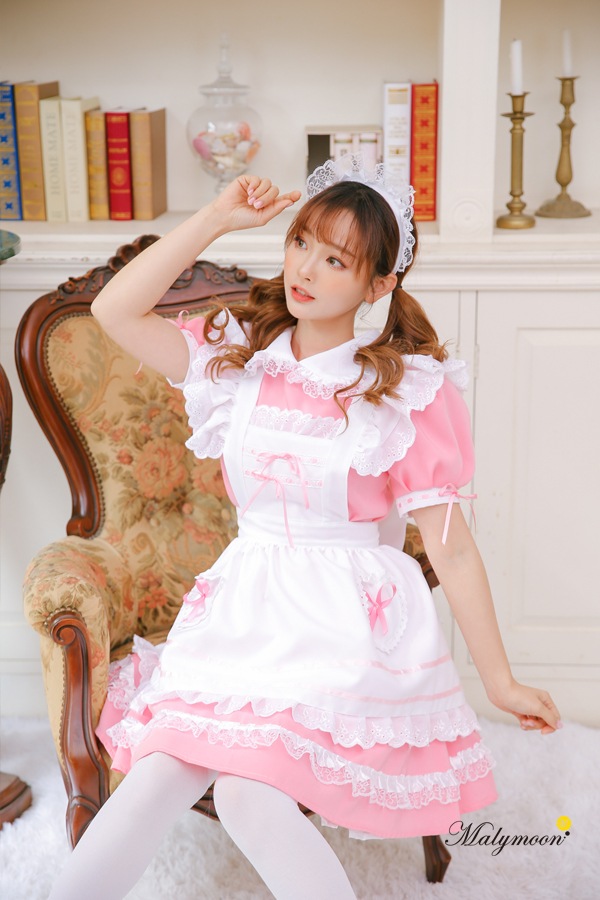 【取り寄せ】【レビュー投稿で白ニーハイプレゼント】完全受注オーダー高級メイド服《かわいいコスプレ3点セット》【odr8132】