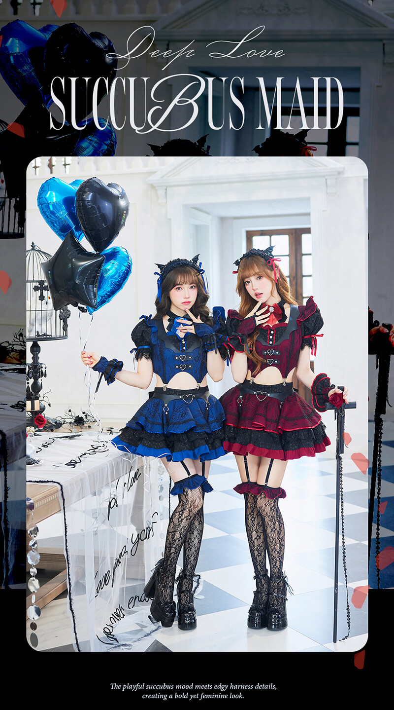 即日発送】ディープラブサキュバスメイド《ハロウィンコスプレ10点