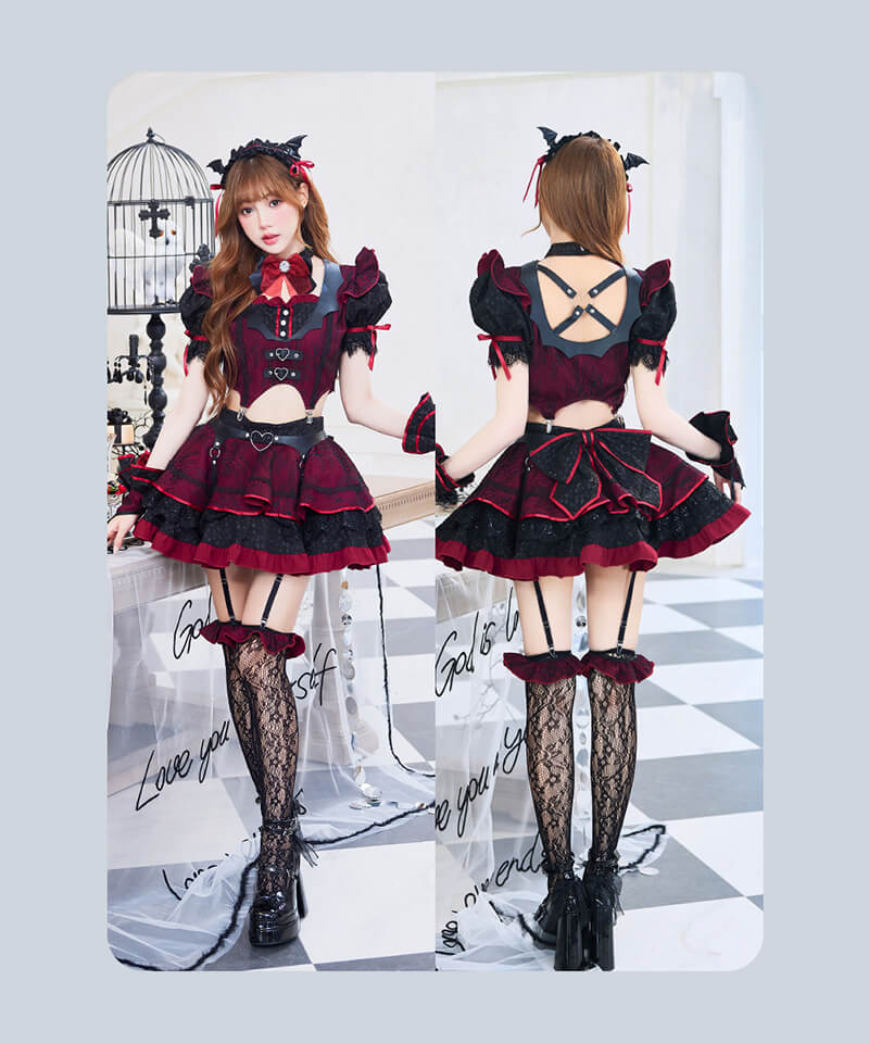 即日発送】ディープラブサキュバスメイド《ハロウィンコスプレ10点