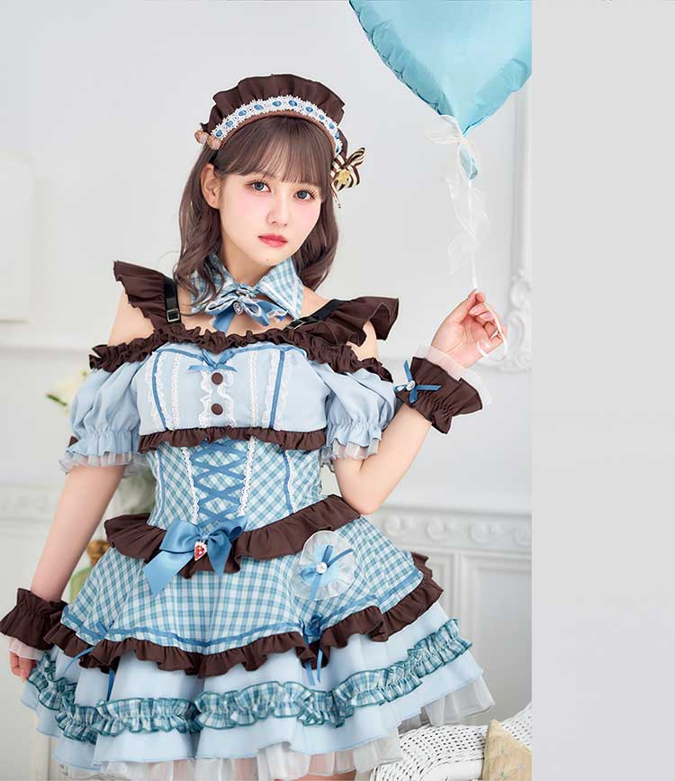 【即日発送】【佐藤ノア着用】スウィーツライクアイスブルーメイド《ホワイトデーコスプレ10点セット》【Malymoon/マリームーン】【CS25153-2】