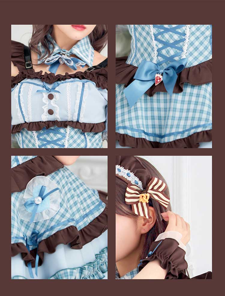 【即日発送】【佐藤ノア着用】スウィーツライクアイスブルーメイド《ホワイトデーコスプレ10点セット》【Malymoon/マリームーン】【CS25153-2】