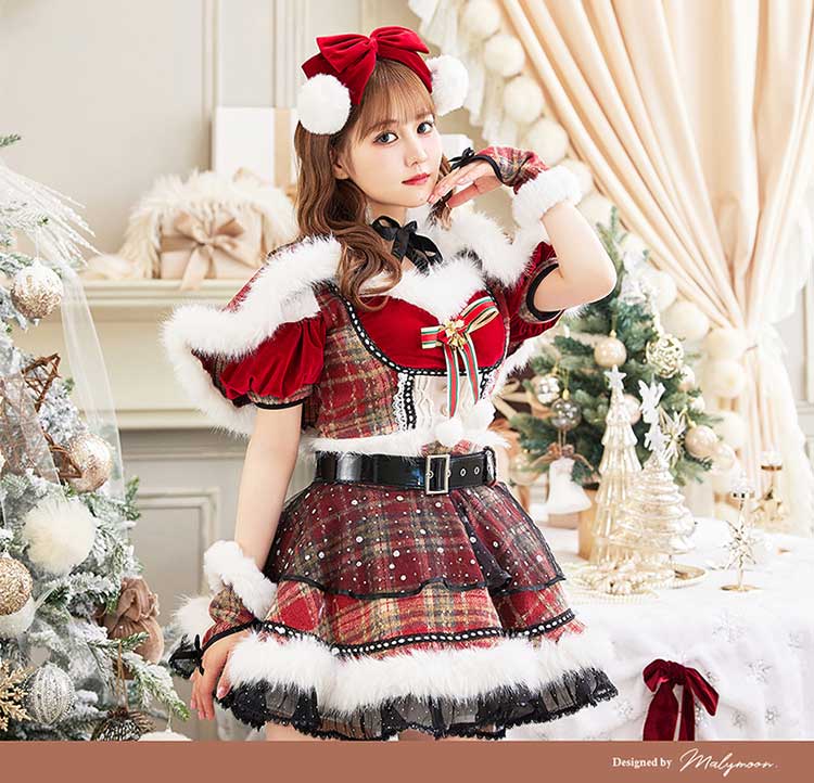 【即日発送】【佐藤ノア着用】エトワールクラシックベルサンタ《クリスマスコスプレ11点セット》【Malymoon/マリームーン】【CS25070-2】