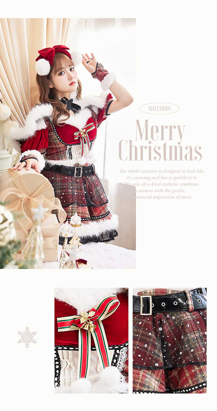 【即日発送】【佐藤ノア着用】エトワールクラシックベルサンタ《クリスマスコスプレ11点セット》【Malymoon/マリームーン】【CS25070-2】