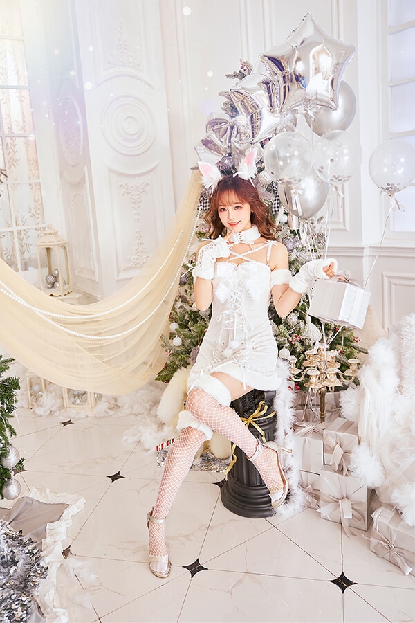 【1~3営業日で発送】スイートバニーフレーバーサンタドレス《クリスマスコスプレ8点セット》【Malymoon/マリームーン】【10016】