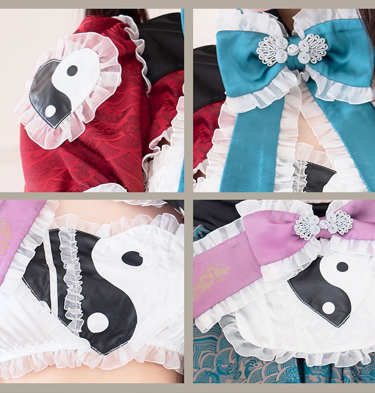 ミスティック陰陽チャイナ【Malymoon/マリームーン】【CS25001-2】 即日発送】ミスティック陰陽チャイナ《ハロウィンコスプレ9点