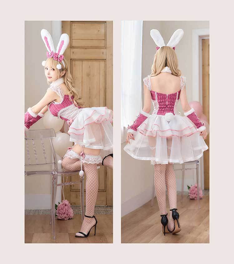 【即納】ベルチュールツイードバニー　Malymoon/マリームーン　ピンク 予約-11月下旬頃より順次発送予定】ベルチュールツイードバニー