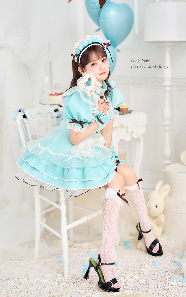 【即日発送】【佐藤ノア着用】ラブチュールチョコミントメイド《ホワイトデーコスプレ9点セット》【Malymoon/マリームーン】【CS25158-2】