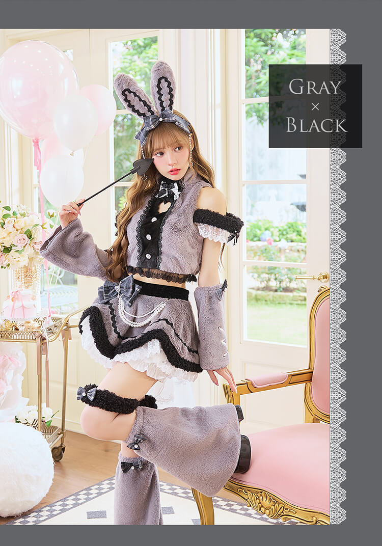 【予約-8月下旬頃より順次発送予定】ベイビーハートボアバニー《ハロウィンコスプレ12点セット》【Malymoon/マリームーン】【CS26074】