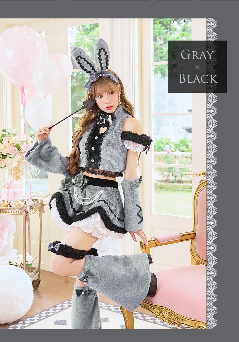 【即日発送】ベイビーハートボアバニー《ハロウィンコスプレ15点セット》【Malymoon/マリームーン】【CS26074】