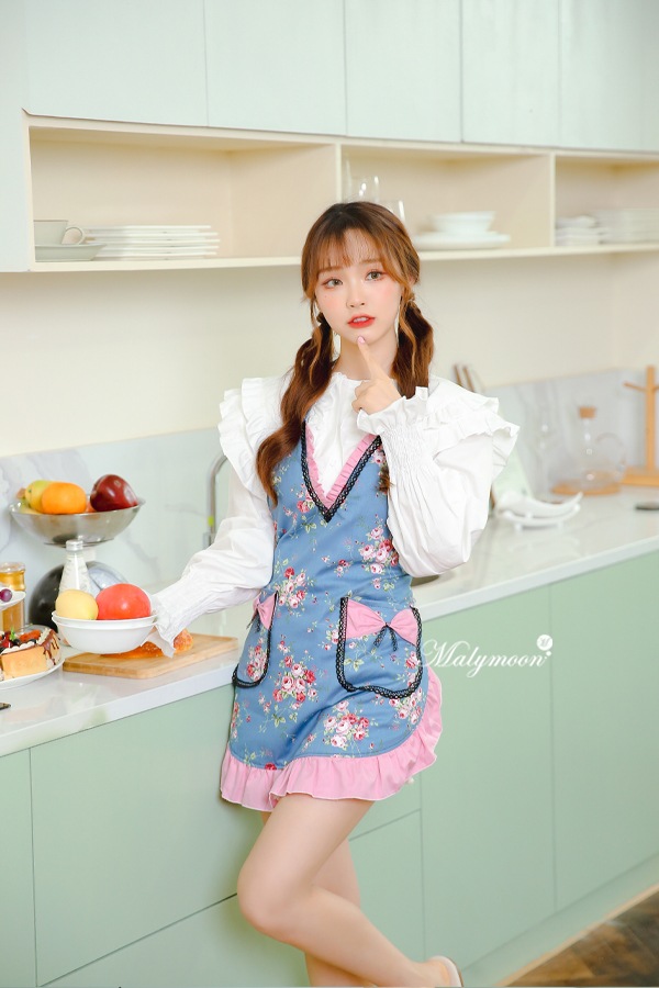 ネコポス送料無料 即日発送 Vネックエプロン 可愛いエプロン Malymoon マリームーン Ap4 1 エプロン Apron Malymoon マリームーン オフィシャルウェブストア