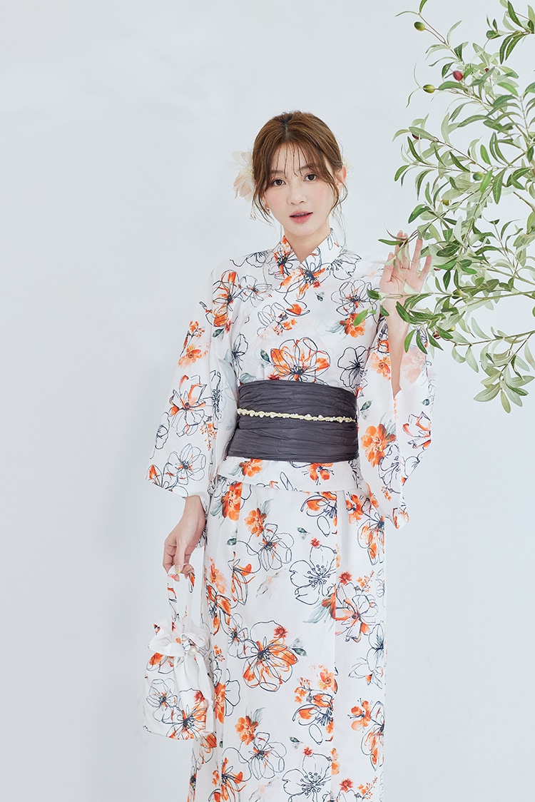 マリームー malymoon 浴衣 4点セット 即日発送】メルヘンバニー橙花2way浴衣《浴衣4点セット