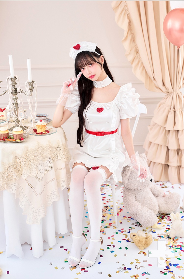 【即日発送】【中村里砂着用】ラブホリックナース《ハロウィンコスプレ7点セット》【Malymoon/マリームーン】【CS-25-10358-2】【CS-25-10359-2】