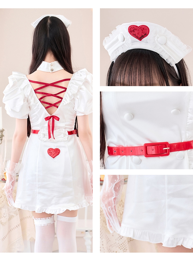 【即日発送】【中村里砂着用】ラブホリックナース《ハロウィンコスプレ7点セット》【Malymoon/マリームーン】【CS-25-10358-2】【CS-25-10359-2】