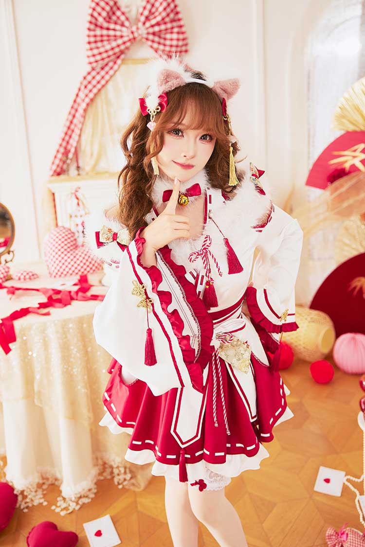 即日発送】ピュアリィファー巫女キャット《オリジナルコスプレ9点