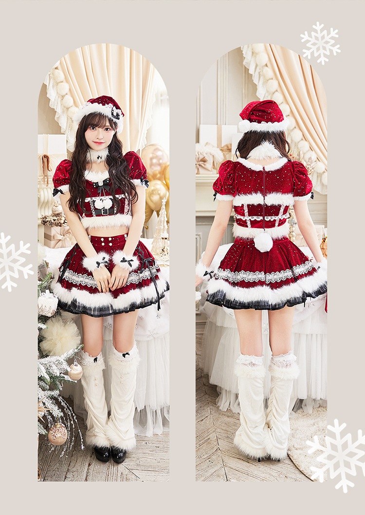 【予約-11月下旬頃より順次発送予定】【藤咲凪着用】シャイニージュエルサンタ《クリスマスコスプレ8点セット》【Malymoon/マリームーン】【CS25069】