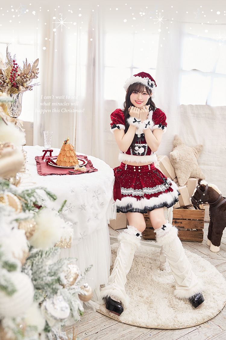 【予約-11月下旬頃より順次発送予定】【藤咲凪着用】シャイニージュエルサンタ《クリスマスコスプレ8点セット》【Malymoon/マリームーン】【CS25069】