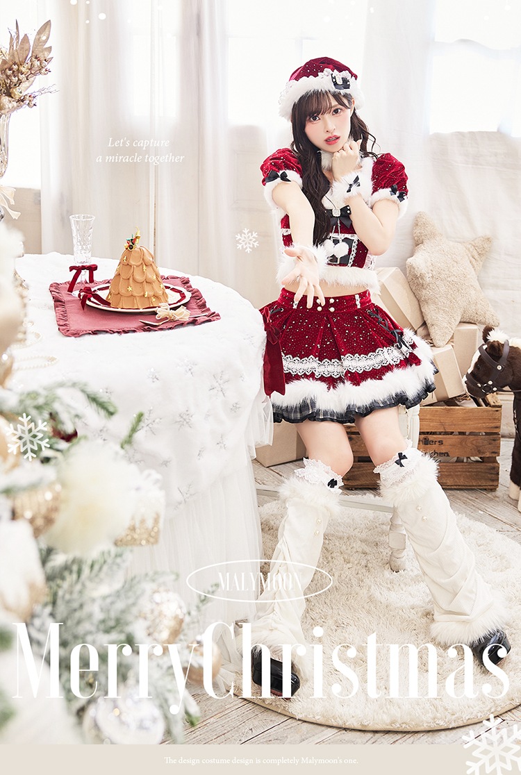 【予約-11月下旬頃より順次発送予定】【藤咲凪着用】シャイニージュエルサンタ《クリスマスコスプレ8点セット》【Malymoon/マリームーン】【CS25069】