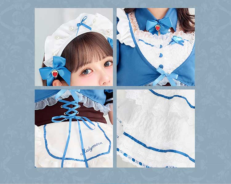 即日発送】【佐藤ノア着用】ディープブルーロイヤルレースメイド