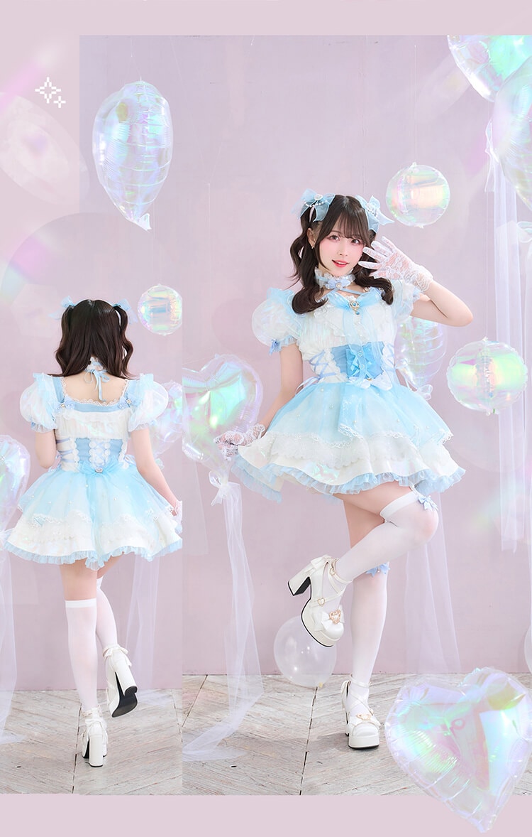 【予約-8月下旬頃より順次発送予定】【きゅるりんってしてみて着用】-魔法少女-スターライトマジカルガール 《オリジナルコスプレ10点セット》【Malymoon/マリームーン】【CS26079】