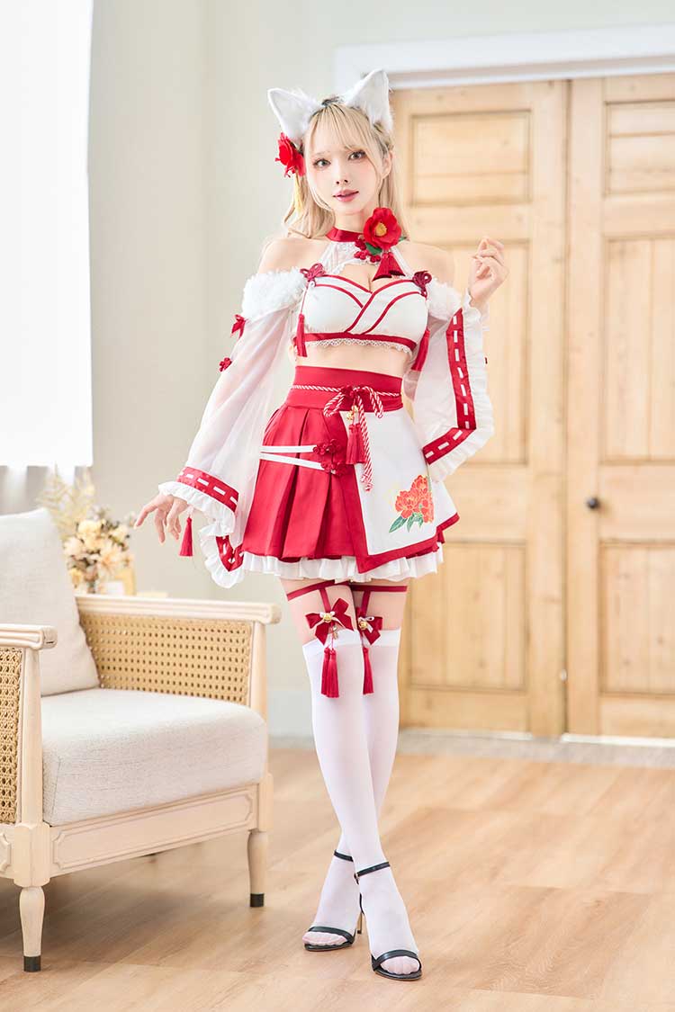 予約-12月中旬頃より順次発送予定】カメリアシアー狐巫女《オリジナル