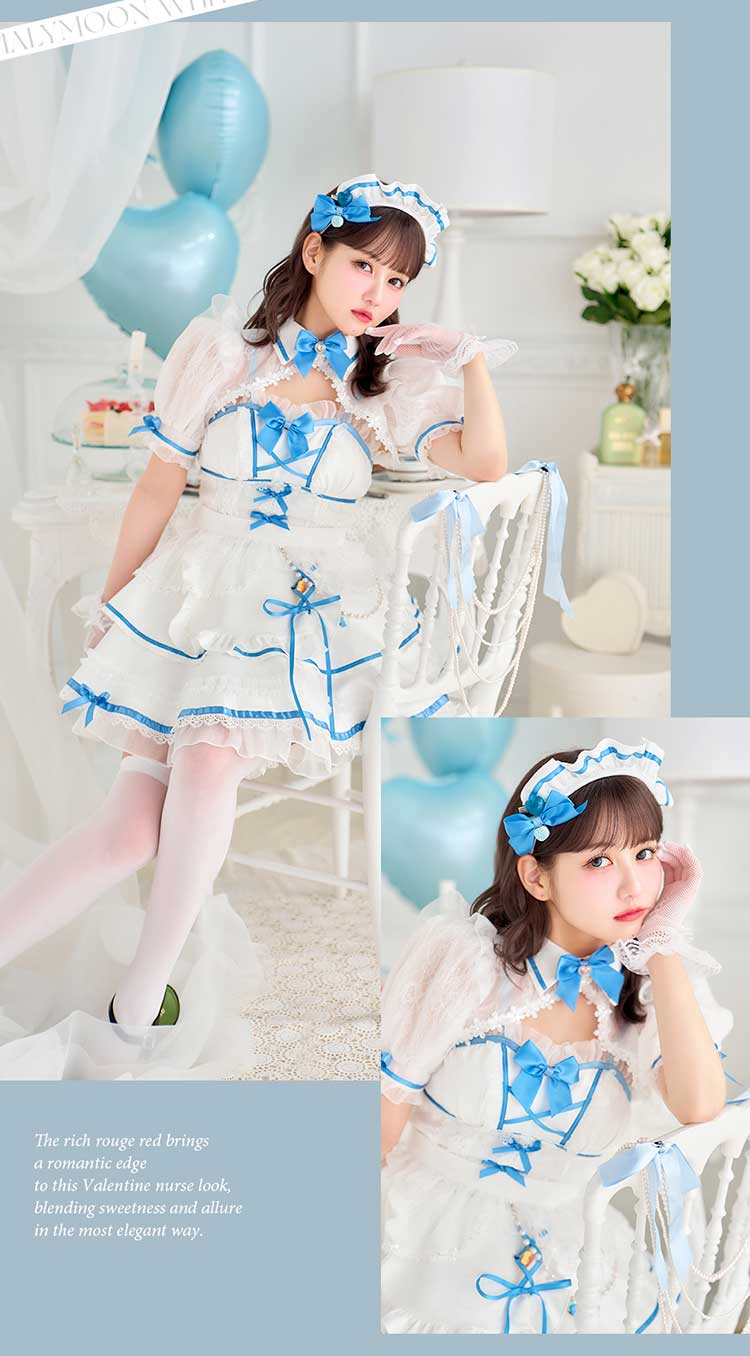 【即日発送】【佐藤ノア着用】シアーレースホワイトデーメイド《ホワイトデーコスプレ12点セット》【Malymoon/マリームーン】【CS25166-2】