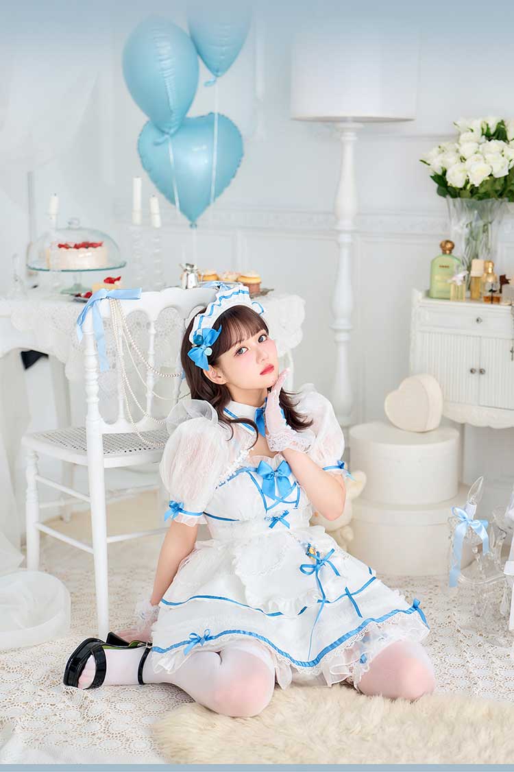 【即日発送】【佐藤ノア着用】シアーレースホワイトデーメイド《ホワイトデーコスプレ12点セット》【Malymoon/マリームーン】【CS25166-2】