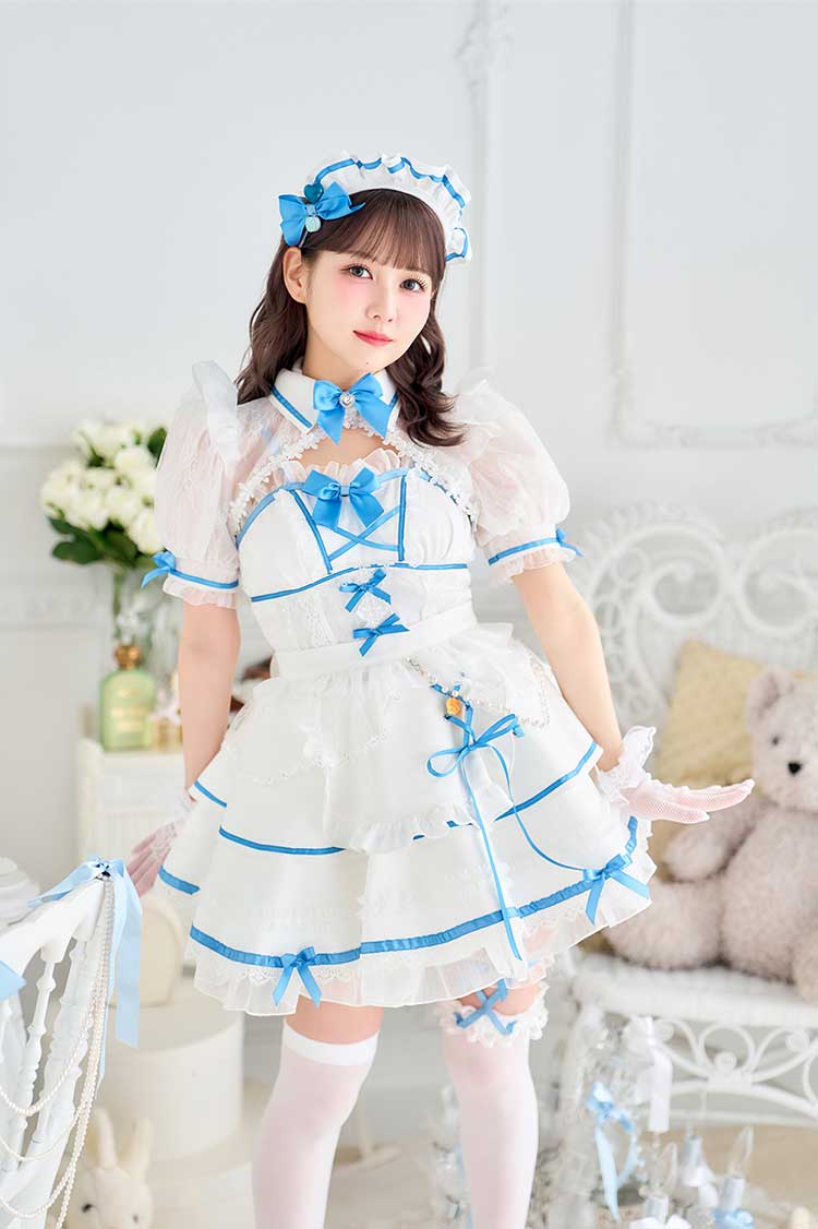 【即日発送】【佐藤ノア着用】シアーレースホワイトデーメイド《ホワイトデーコスプレ12点セット》【Malymoon/マリームーン】【CS25166-2】