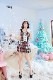 【即日発送】チェックサンタホワイト《クリスマスコスプレ5点セット》【vanityME.】【23895-1】