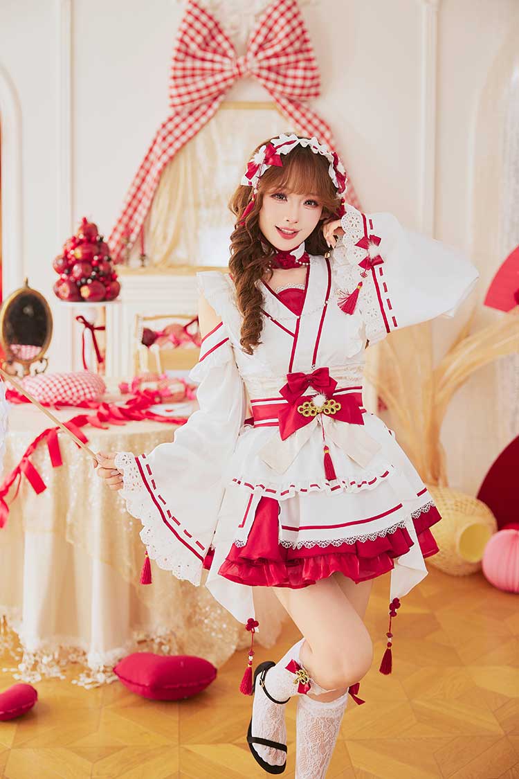 予約-12月中旬頃より順次発送予定】ホワイトフリリー巫女ドール