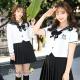 【odr】JK制服/パンダセーラー服女子高生（ブラック/ホワイト）《ハロウィンコスプレ3点セット》【Malymoon/マリームーン】【odr6719】|女子高生・制服(school-uniform)|