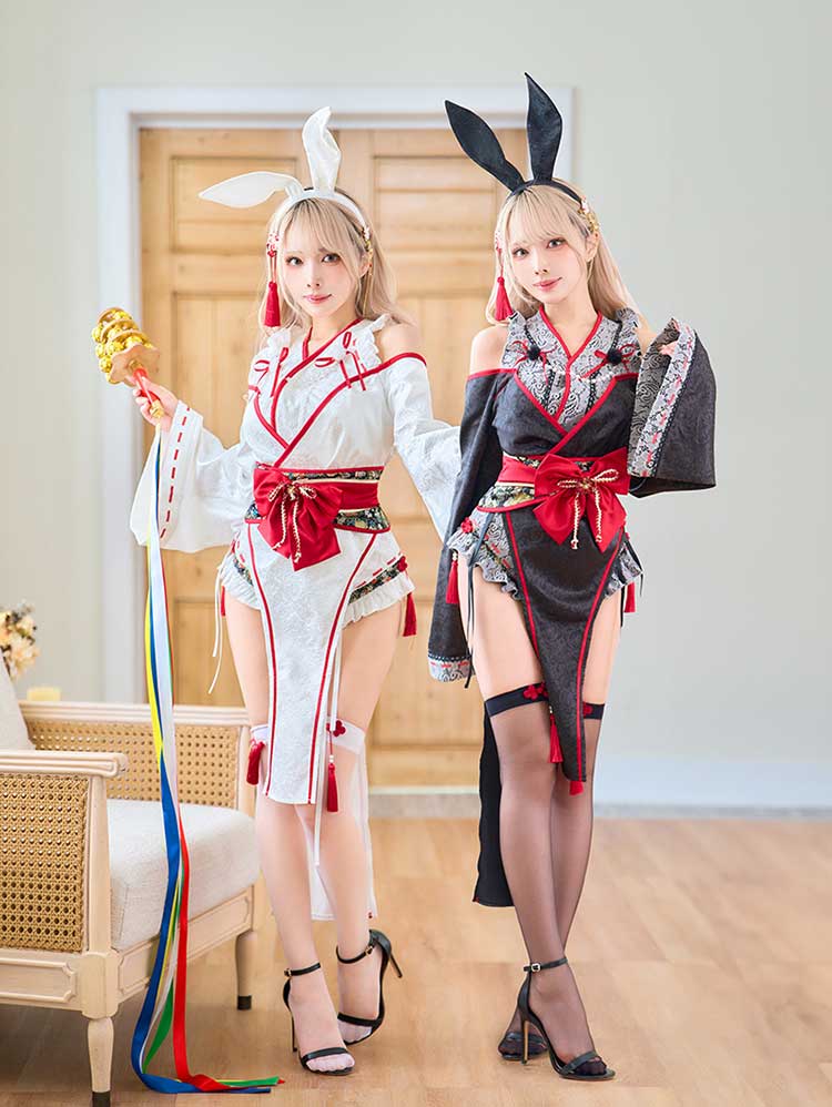 予約-12月中旬頃より順次発送予定】ロングスリット巫女バニー